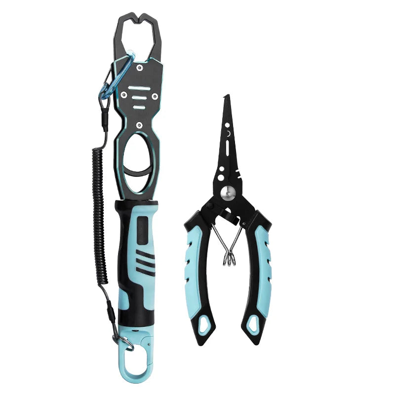 Selco Anti Slip Fish Lip Grabber Portable Fishing Grip Tool with Lanyard and Storage Bag