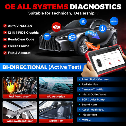 2025 Ver KINGBOLEN K8 PRO Diagnostic Machine for All Cars 34+ Resets ECU Coding All System Obd2 Scanner Lifetime Free Update