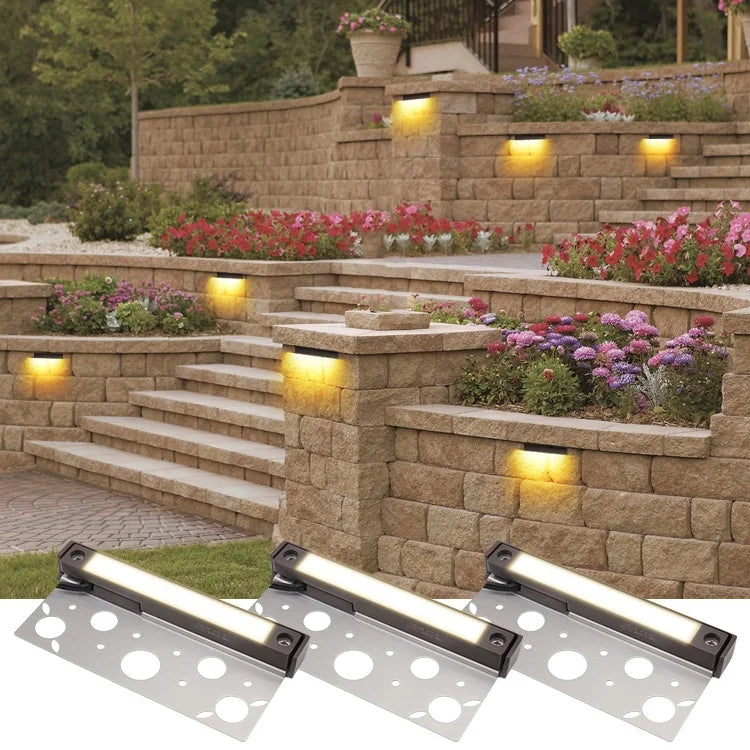 Low Voltage Led Concrete Retaining Wall Stone Lights Outdoor Garden Paver Landscape Stair Step Hardscape Light
