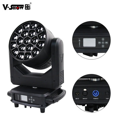 Shipping From USA VSHOW R1940L Big Bee 19pcs 40w Wash RGB Moving Head Light High Power LED Wash Moving Head for Dj Concert