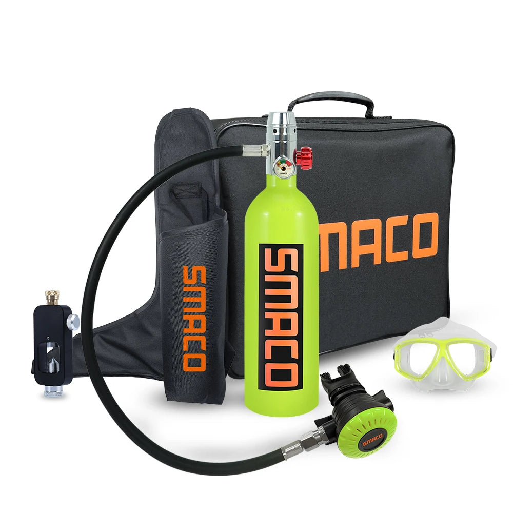 SMACO DOT 1L Portable Mini Equipment 200bar Cylinder Mini Scuba 1L tank Set