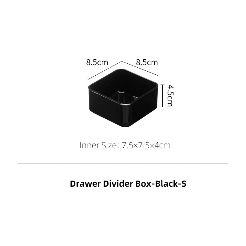 SHIMOYAMA White/Black Plastic Small Multifunctional Kitchen Storage and Tableware Drawer Divider Organizer for Kitchen