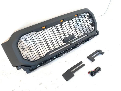 2021Matte Black Front Grill Raptor Style W/LED Amber Fit for Ford F150
