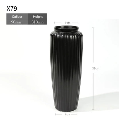 Ceramic Vase Chinese Style Tabletop Vase Decoration Living Room Flower Arrangement Flower Art Decoration Jewelry Home