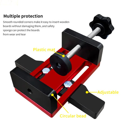 L-HT228 Cabinet Door Mounting Jig Drilling Fixed Clamp Locker Door Installation Locator Aluminum Woodworking Right Angle Clamp