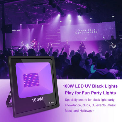 LED UV BlackLight US Stock 80W 100W 160W IP66 Party Lights Effect for Bar Club Dj Disco Led Stage Lighting Black Uv Flood Light