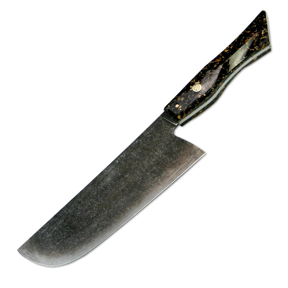Full Tang Vacuum Treated 10Cr15MoV High Carbon Steel 7 Inch Usuba Nakiri Cleaver Knife