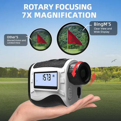Handheld Golf Range Finder with Long Scope 905nm Laser Measure LCD Display Laser Rangefinder