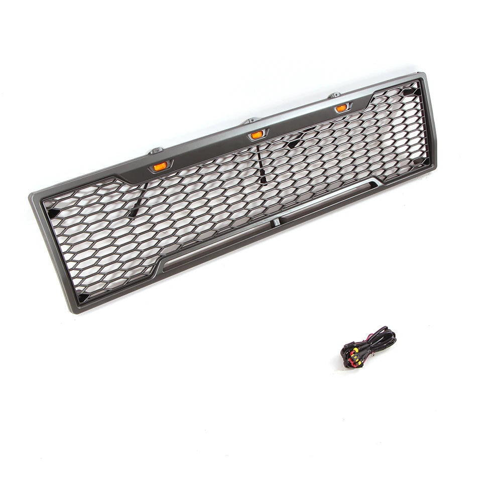 Raptor Style Conversion Front Bumper Black Mesh Grille W/LED Fit for 1980-1986 Ford BRONCO F150