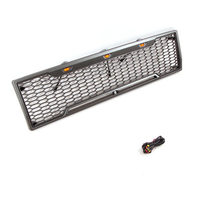 Raptor Style Conversion Front Bumper Black Mesh Grille W/LED Fit for 1980-1986 Ford BRONCO F150