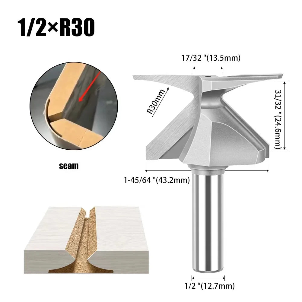 L-N313 Arc Bending Integrated Bit Forming R18 R30 Wood Router Bit for Wooden Door Wall Cabinet Without Filling Softening Process