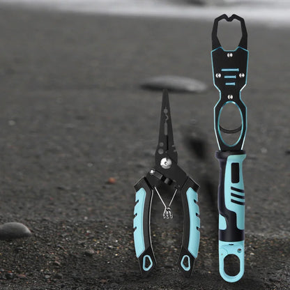 Selco Anti Slip Fish Lip Grabber Portable Fishing Grip Tool with Lanyard and Storage Bag