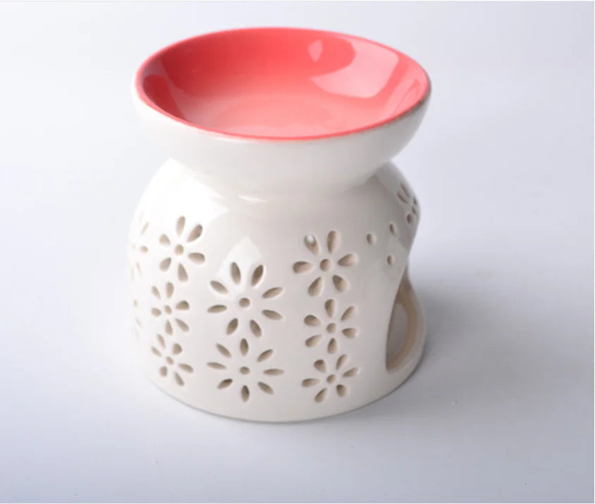Candle Jar Oil burner Aromatherapy Aroma Ceramic Oil Diffuser Tealight Holder Home Bedroom Decor Christmas Housewarming Gift