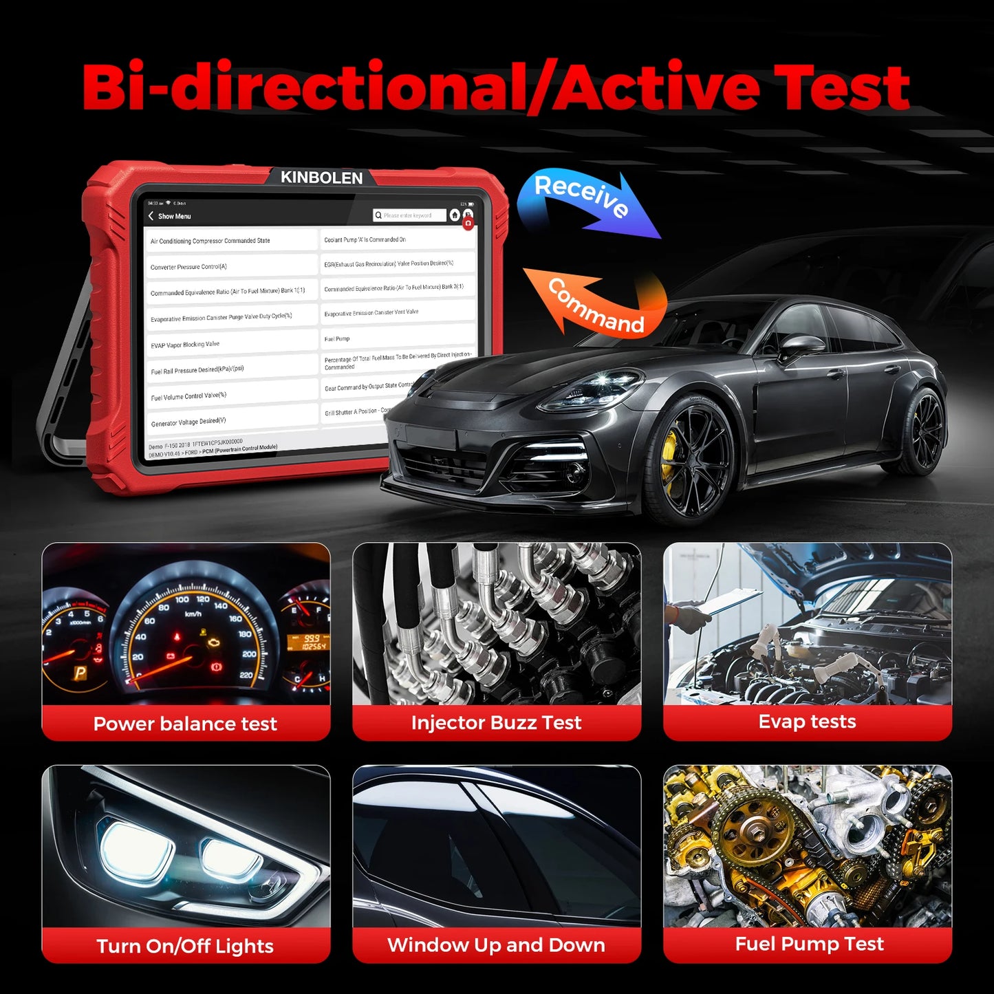 2025 Lasted Kingbolen K10 Elite Bidirectional OBD2 Scanner with Topology Map CANFD DOIP ECU Cdoing Diagnosis Machine