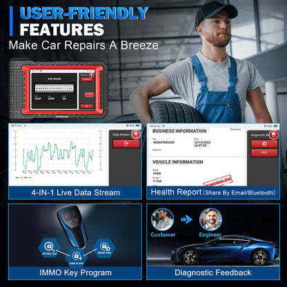 2025 Kingbolen Newest K7 Full System Car Diagnostic Tool 12V Vehicle OBD2 Scanner Auto ECU Coding Machine 31 Reset Service