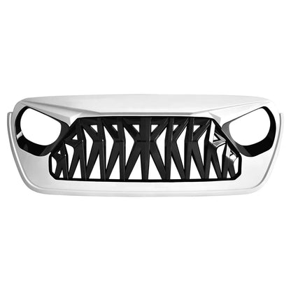 US STOCK Black & White Shark Grille for 2018-2022 jeep wrangler jl Accessories /Gladiator JT Accessories