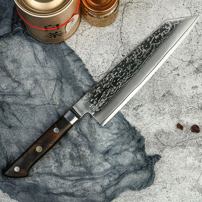 Yangjiang Amber High Quality 67 Layers Vg10 Japanese Damascus Steel 8 Inch Kitchen Kiristuke Knife with Premium RoseWood