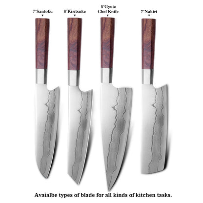 Hot 8 Inch Mkuruti Wood Handle Japanese Kiritsuke Kitchen Knife Vg10 Chef Damascus Knife