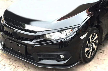 OEM Black Front Grille for 16-18 Honda Civic Sedan/Hatchback Origin Quality