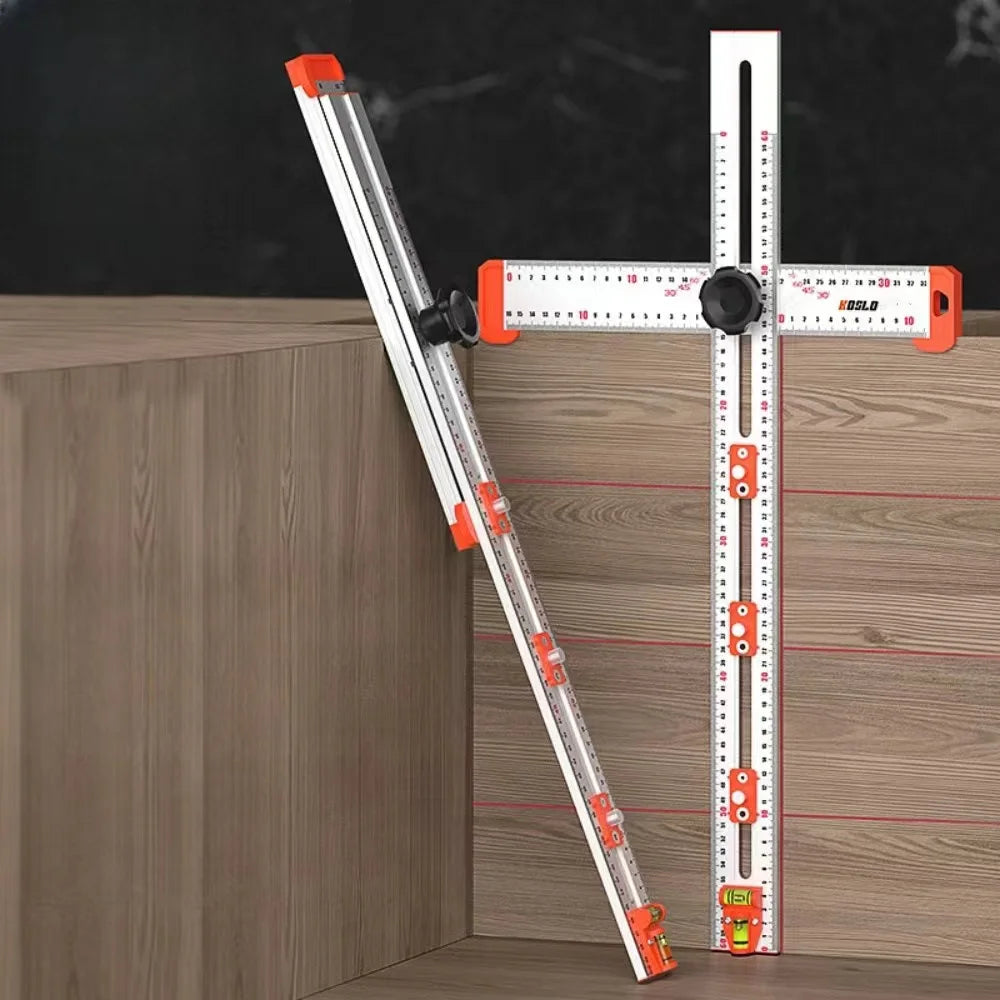 L-HT201 60cm T Type Aluminum Alloy Movable Combination Angle Ruler 90 /45 Degrees High Precision Woodworking T Ruler