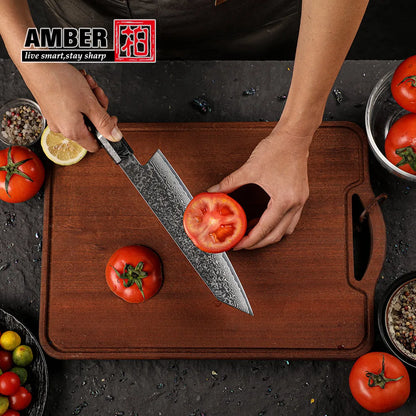 Amber Handmade Vg10 Japanese Damascus Steel Knives Japanese Kitchen Knives with Resin Handle