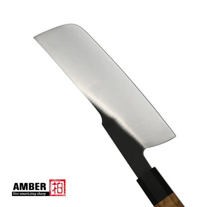 Octagon Olive Wood Handle Korouchi 440C High Carbon Stainless Steel NAKIRI CHEF KNIFE