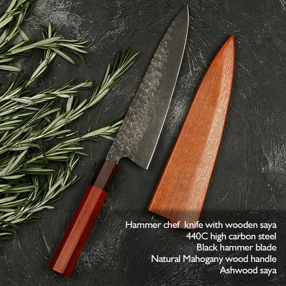 8inch Carbon Steel Hand Forged Chefs Knife