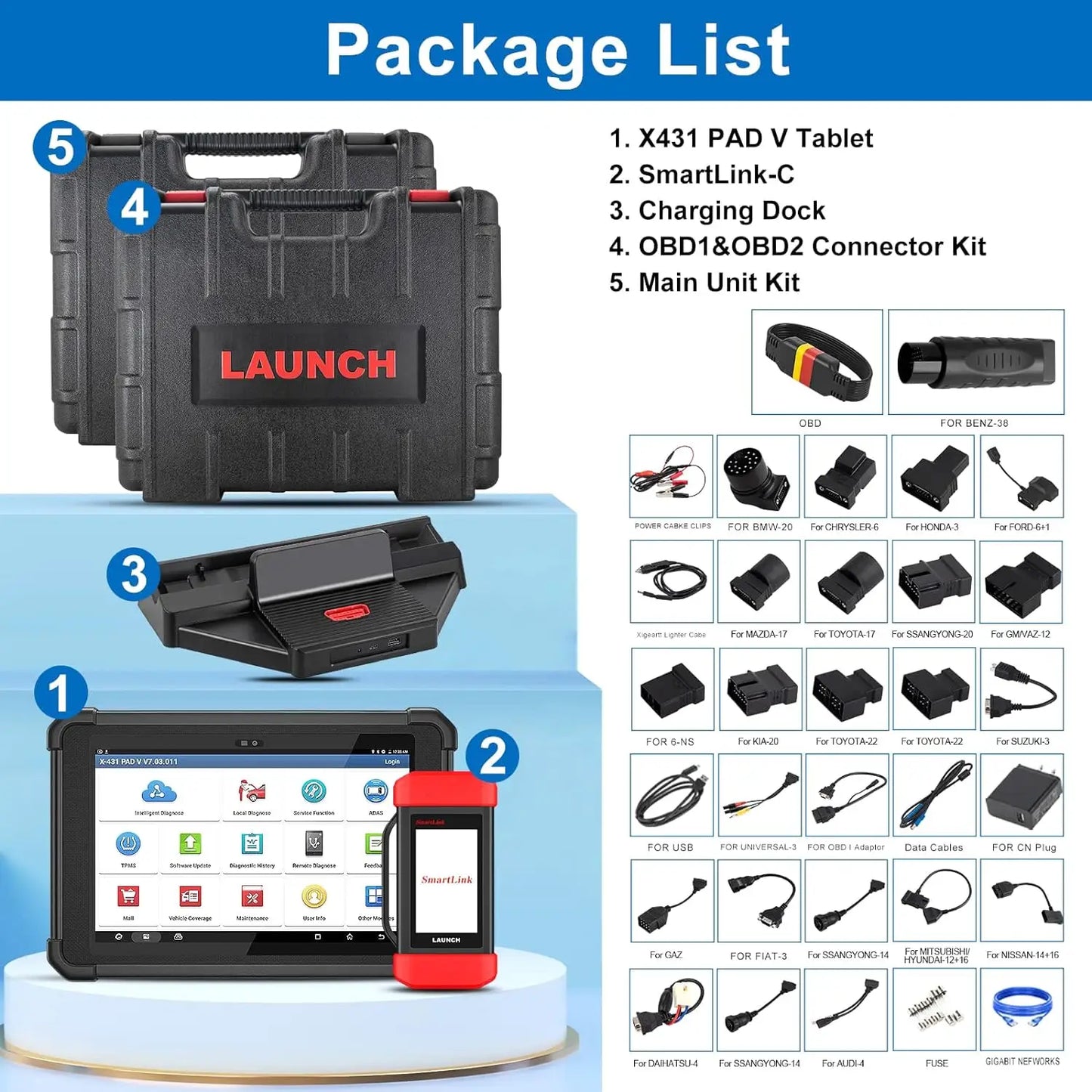 2025 New Arrival X431 Pad V Elite Full System OBD2 Scanner and J2534 Programmer Online Automotive Programming Tools for Cars