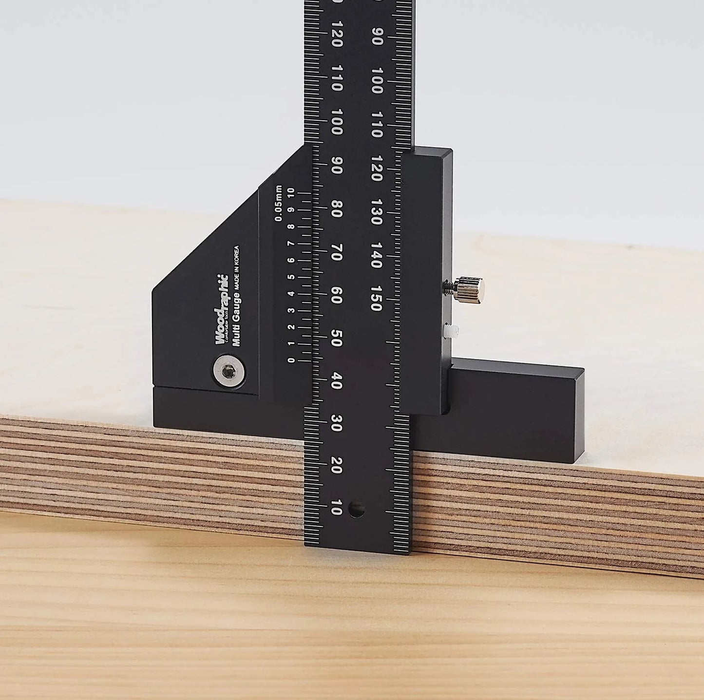 L-HT161 Multi Woodworking Sliding Gauge Aluminum Alloy Scribe Ruler Depth Gauge T-Square Scribing Measuring Tools Marking Gauge