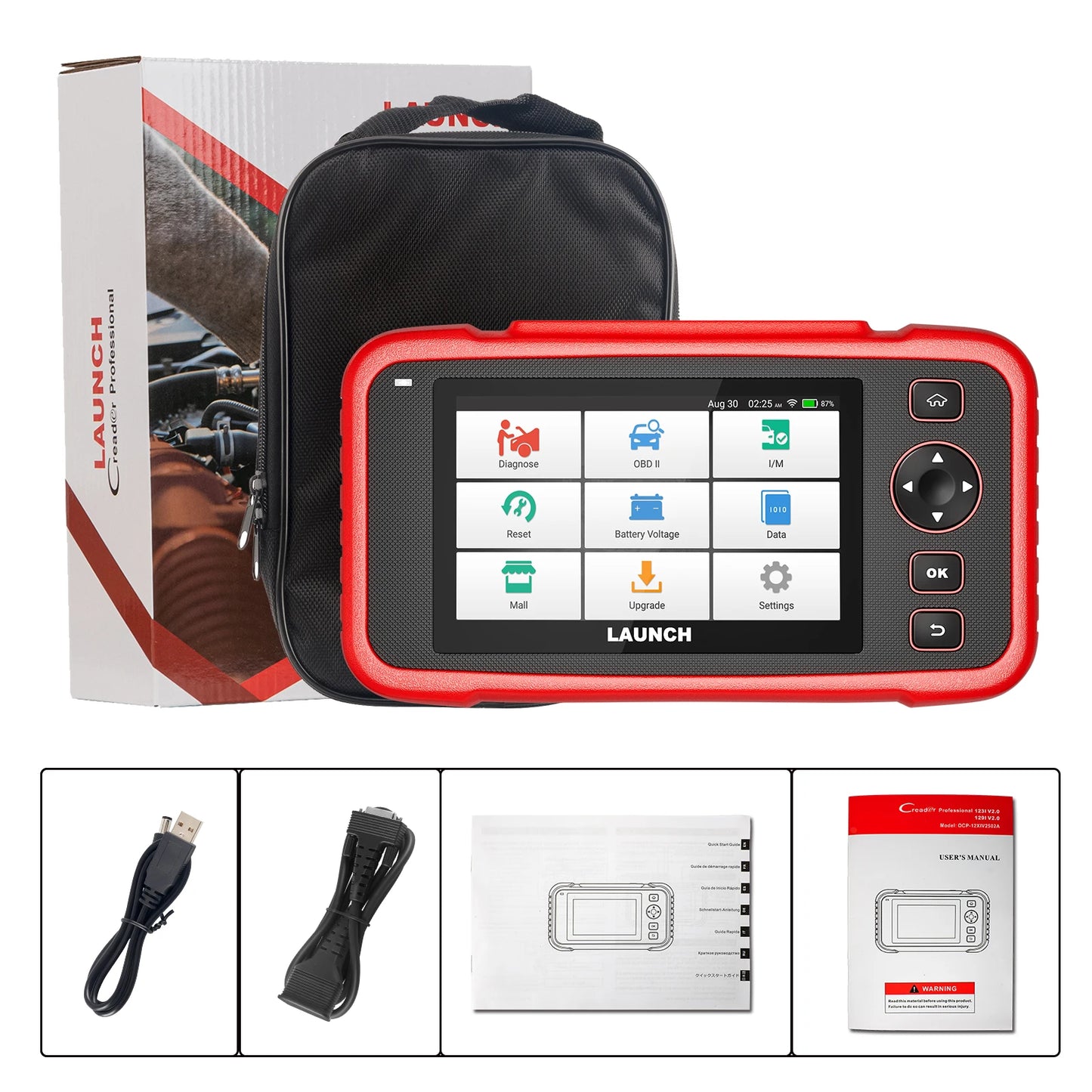 CRP123i V2.0 Vehicle Code Reader OBD2 Scanner for ABS/SRS/TCM/Engine Diagnostics EU/USA Warehouse Car Diagnostic Tool