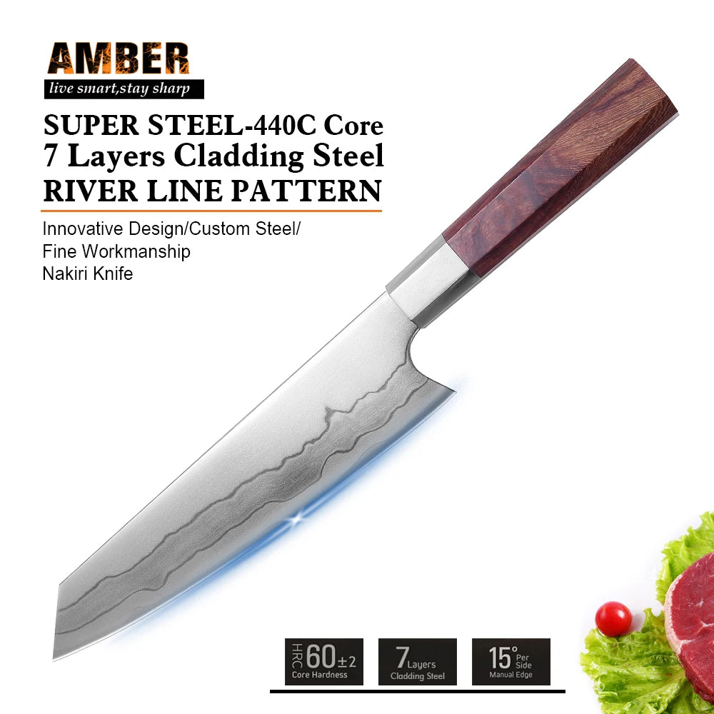 Hot 8 Inch Mkuruti Wood Handle Japanese Kiritsuke Kitchen Knife Vg10 Chef Damascus Knife