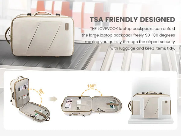 2025 Fashion 4pc Set Travel Backpack Waterproof Expandable 40L TSA-Approved Bags Large Laptop Travel Backpack for Men Women