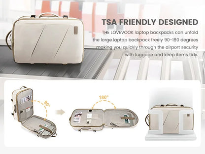 2025 Fashion 4pc Set Travel Backpack Waterproof Expandable 40L TSA-Approved Bags Large Laptop Travel Backpack for Men Women