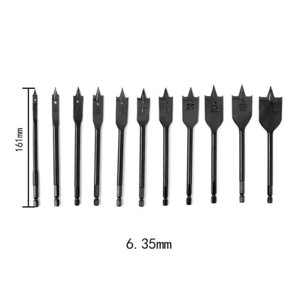 11pcs 6-32mm High-carbon Steel Hex Shank Flat Drills Wood Hand Drill Bits Set Spade Woodworking Drill Bit Power Tools Hole Saw