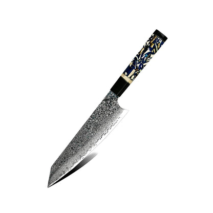 Yangjiang Amber 2021 Newly Designed Damascus 67 Layers Vg10 Steel 6 Inch Kitchen Kiristuke Knife with Buffalo Horn and Mammonth