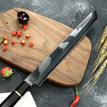 Super Quality Single Bevel VG10 Damascus Steel Fish Fillet Sashimi Sushi Knife with Buffalo Horn Wood Handle