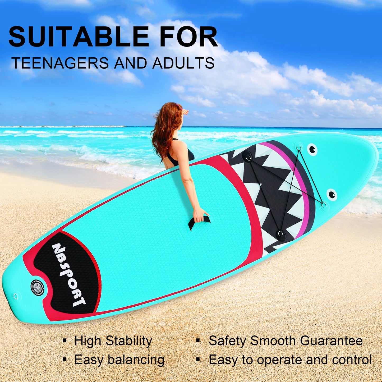 3M Inflatable Surfing Paddle Board comfort Grip Inflatable Stand up Jet Board