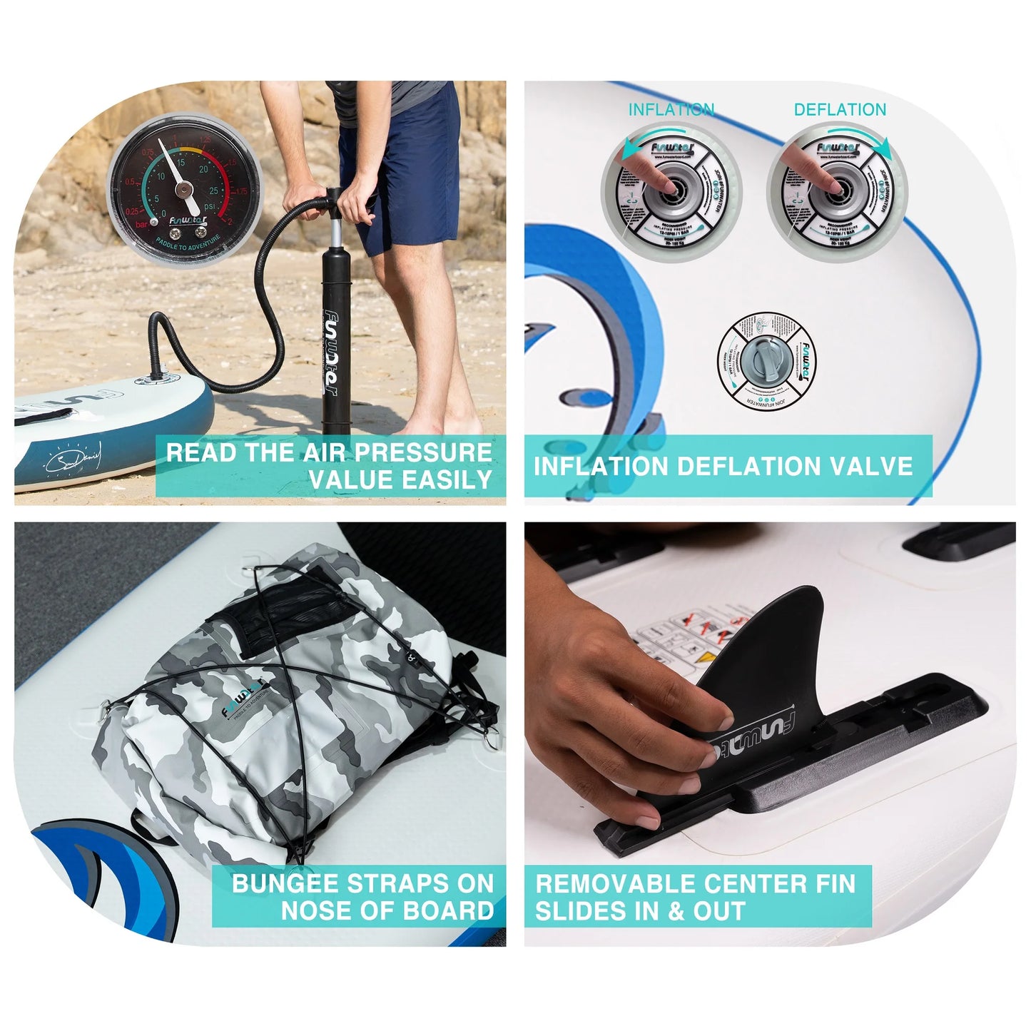 FUNWATER Dropshipping OEM 11' sup Paddle Board Inflatable Stand up Cheap Surfboard Surf Board Isup Watersports