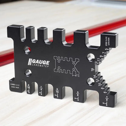 L-HT147 Woodworking Tenon Gauge Caliper Height Gauge Metric/Inch Tenon Cutter for Saw Router Table Machine DIY Carpentry Tools