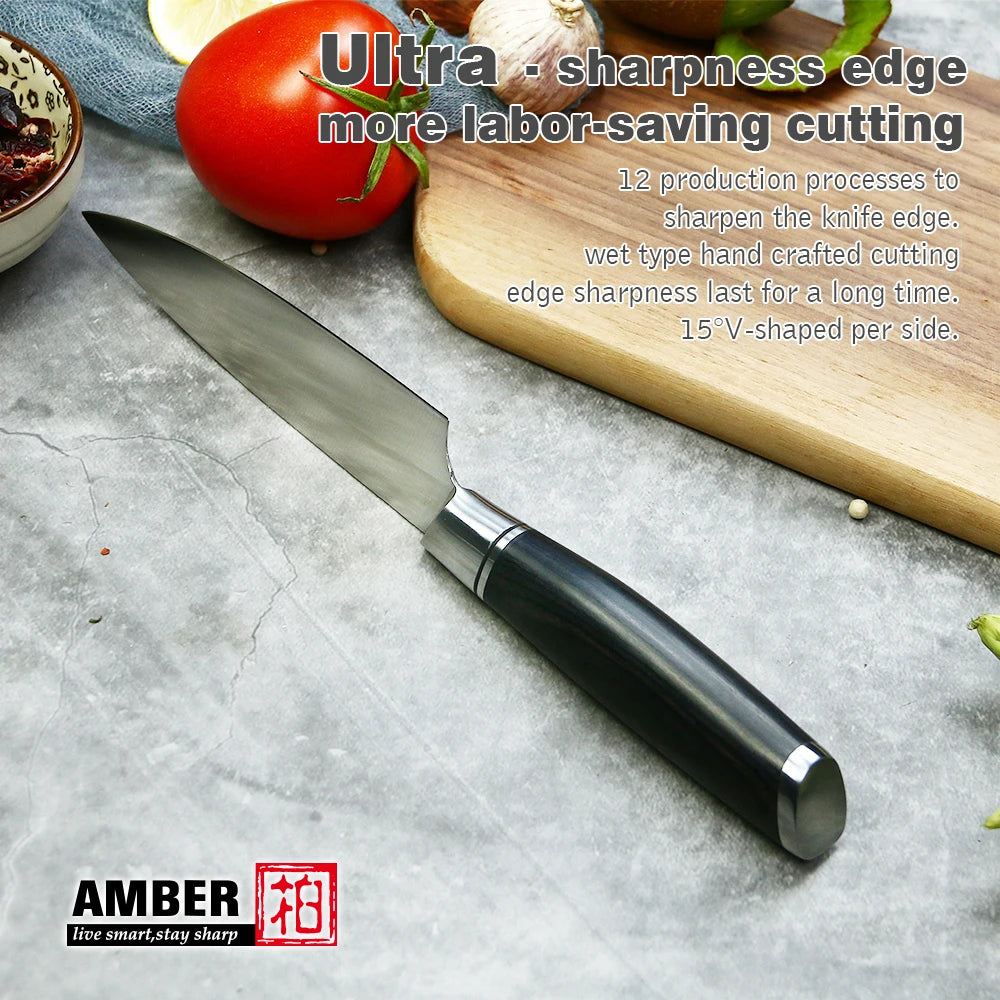 Hiigh Quality Multipurpose Pakkawood Handle 5inch Utility Kitchen Knife