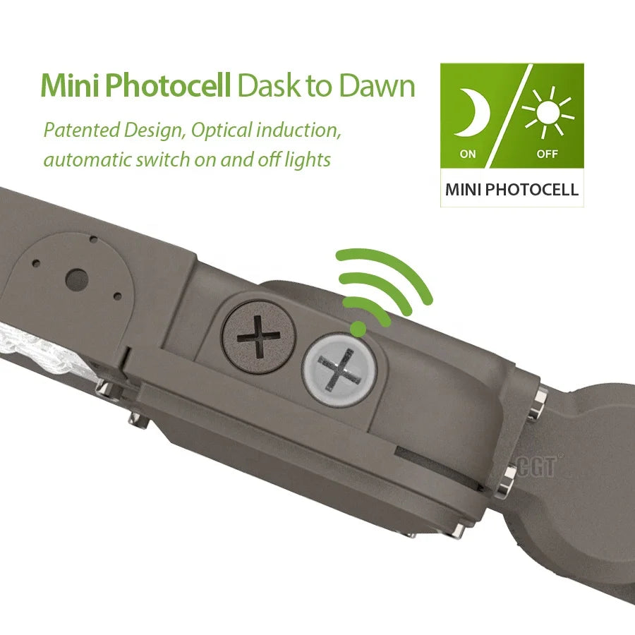 100-277V Power Selectable Aluminium Die Casting 100W 150W 240W IP66 Outdoor Exterior Road LED Pole Light With Photocell