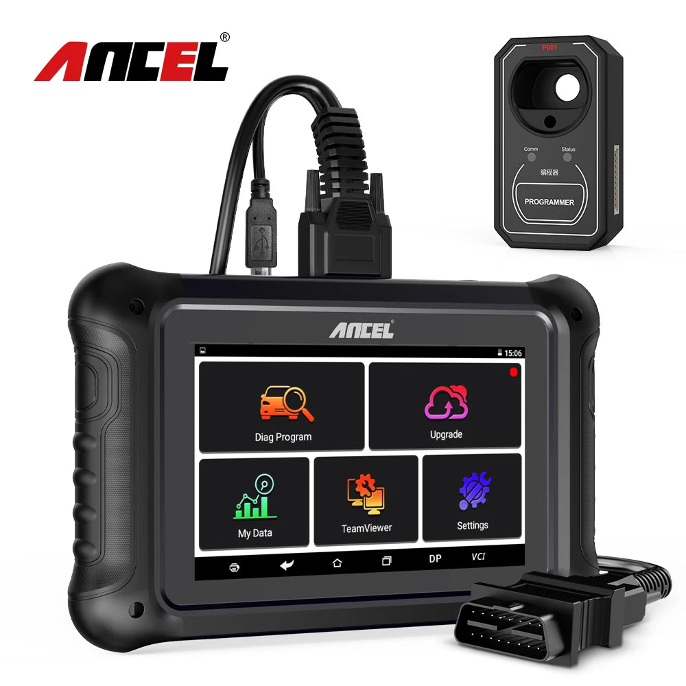 ANCEL DP500 Professional OBD2 Auto Diagnostic Tool Cluster Calibriation Reset & Immobilizer Car Key Programmer 1-Year Warranty