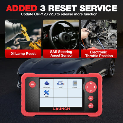 CRP123 V2.0 Four System Diagnostic Tool Oil SAS ETC Service Code Reader Lifetime Free Update PK CRP123X