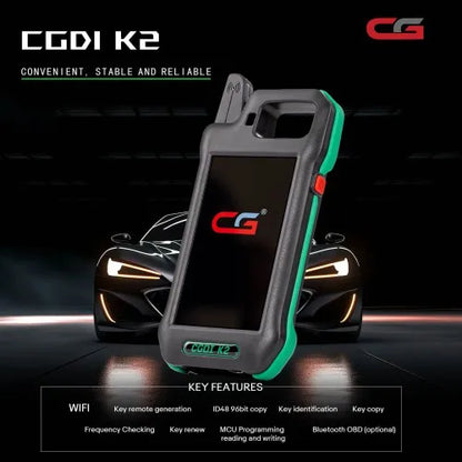 2025 Wifi CGDI K2 Professional Multi-Functional Smart Locksmith Key Tool Remote Generator 1-Year Warranty Supports 96Bit ID48