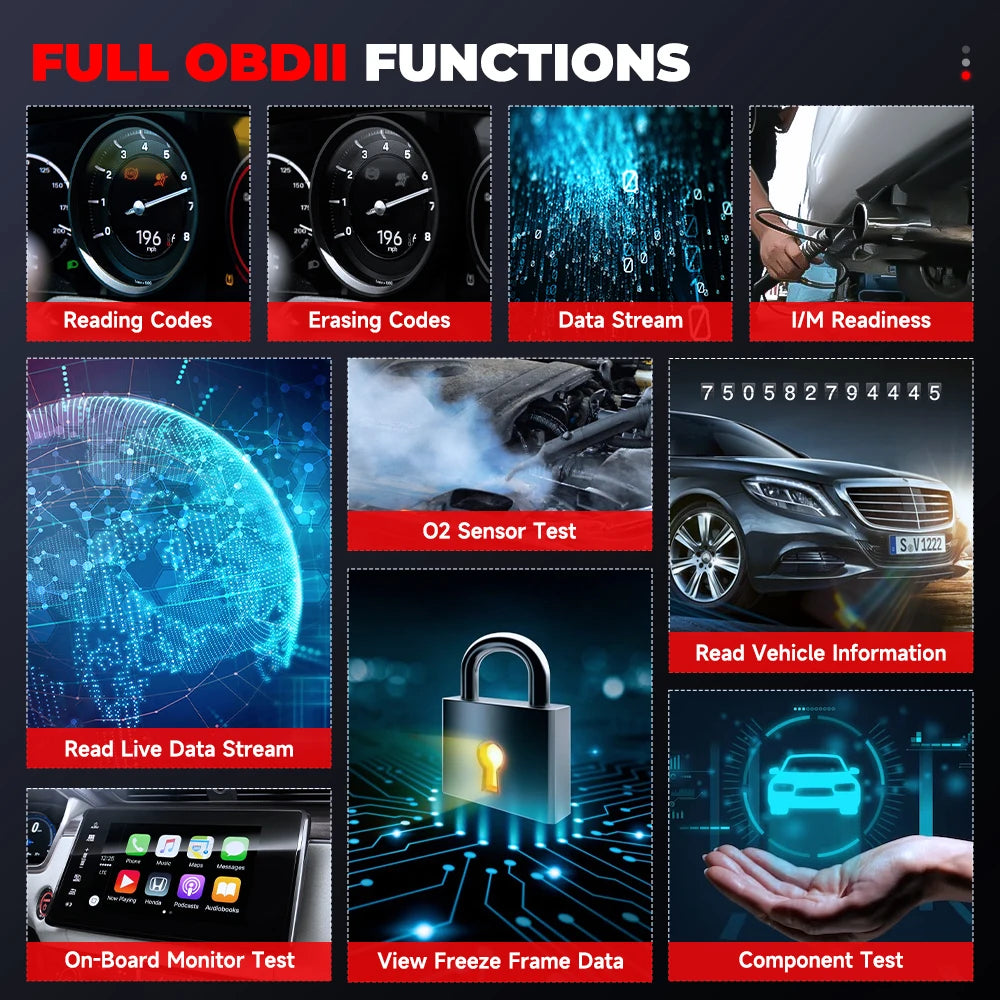 2025 ANCEL DM500 EU USA OBD2 Scanner Stock Code Reader with Oil Reset Change Mileage Car Cluster Correction Tool 1-Year Warranty