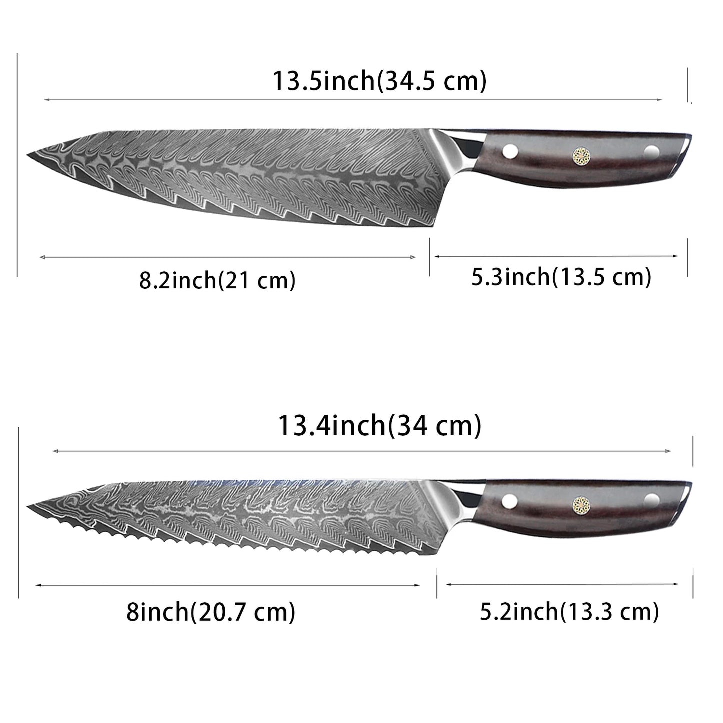 Professional Kitchen Knife High Quality Damascus Steel Chef Knife with Wood Handle Sharp Blade Utility Knife