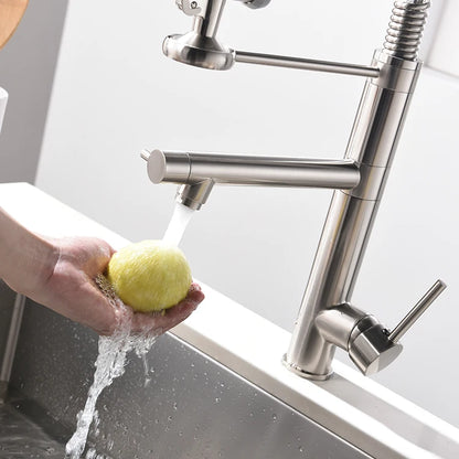 High Quality Contemporary Design Commercial Kitchen Faucet Wholesale Deck Mounted Thermostatic Single-Hole Brass Body Ceramic