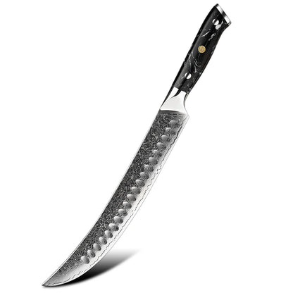 Luxury Turquoise Stone Handle Damascus Chef Knife Set Professional Chef Knife Set Japanese Chef Knife Set