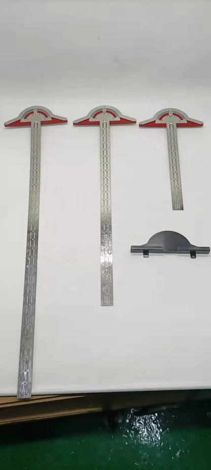 L-HT142 Woodworking Scribe Ruler 10 15 20inch Scribing Ruler Aluminum Alloy Line Drawing Marking Gauge DIY Measuring Tools
