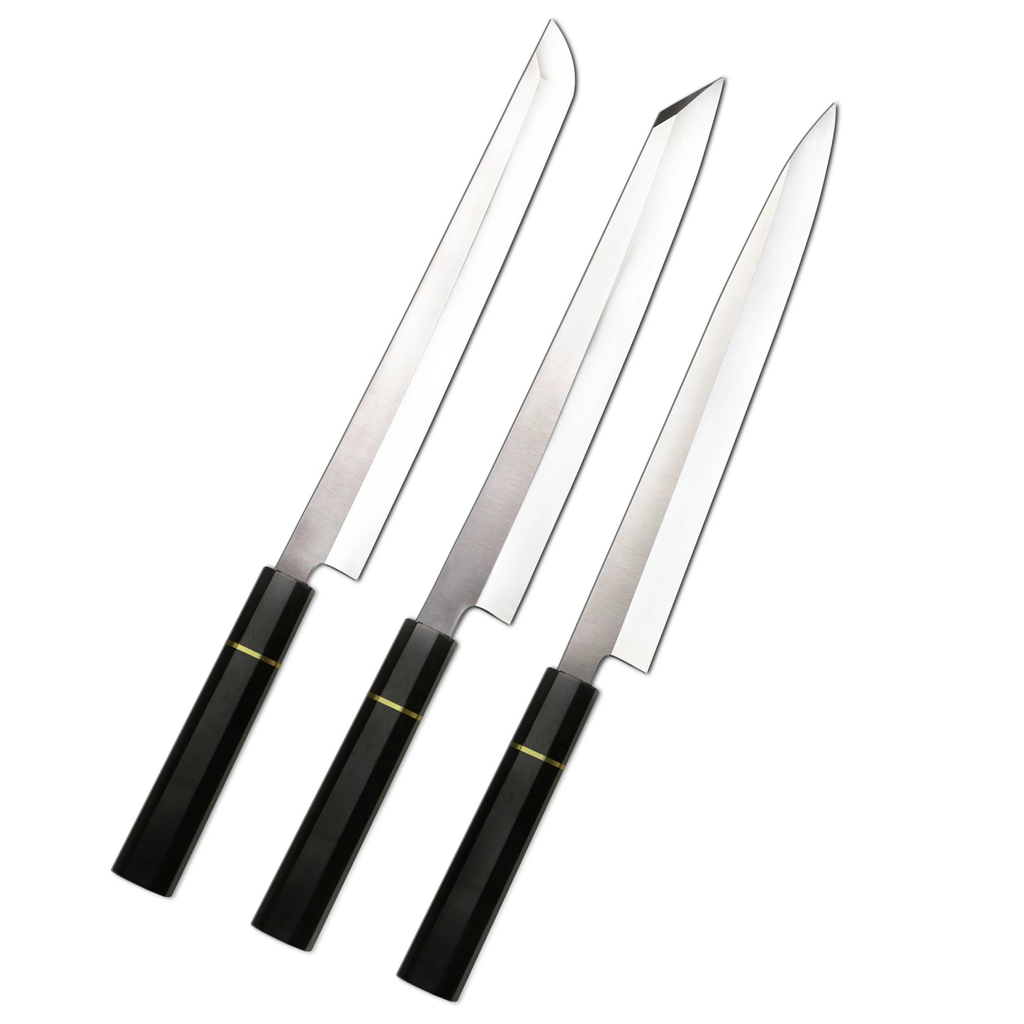 2021 High Carbon Steel 9CR14MOV Kitchen Knife Set 3 Pcs Kitchen Knives with Black Ebony Handle